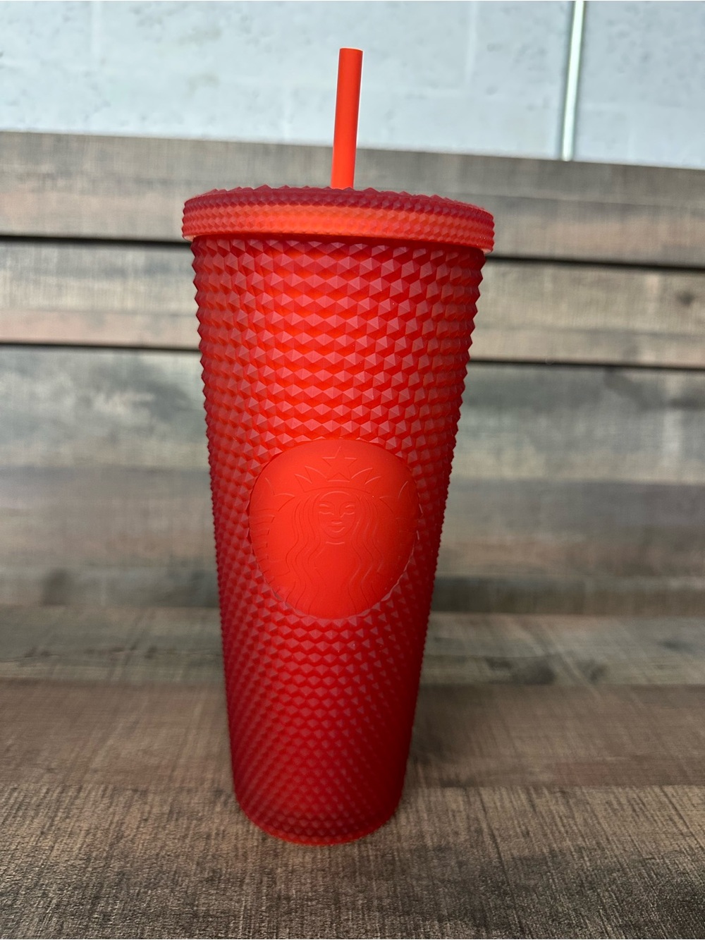 Starbucks Matte Red Studded Reusable Tumbler with Straw